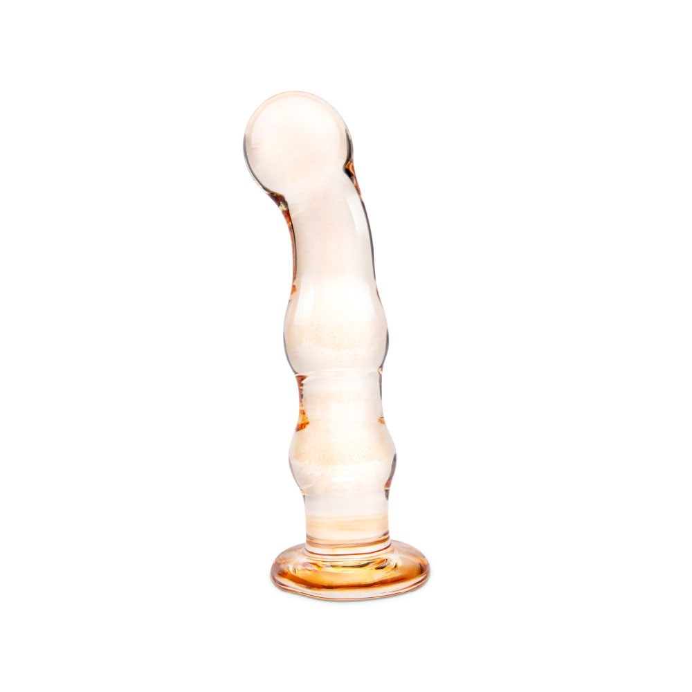 Glas 6 Inch Over Easy Curved G-Spot / P-Spot Anal Dildo