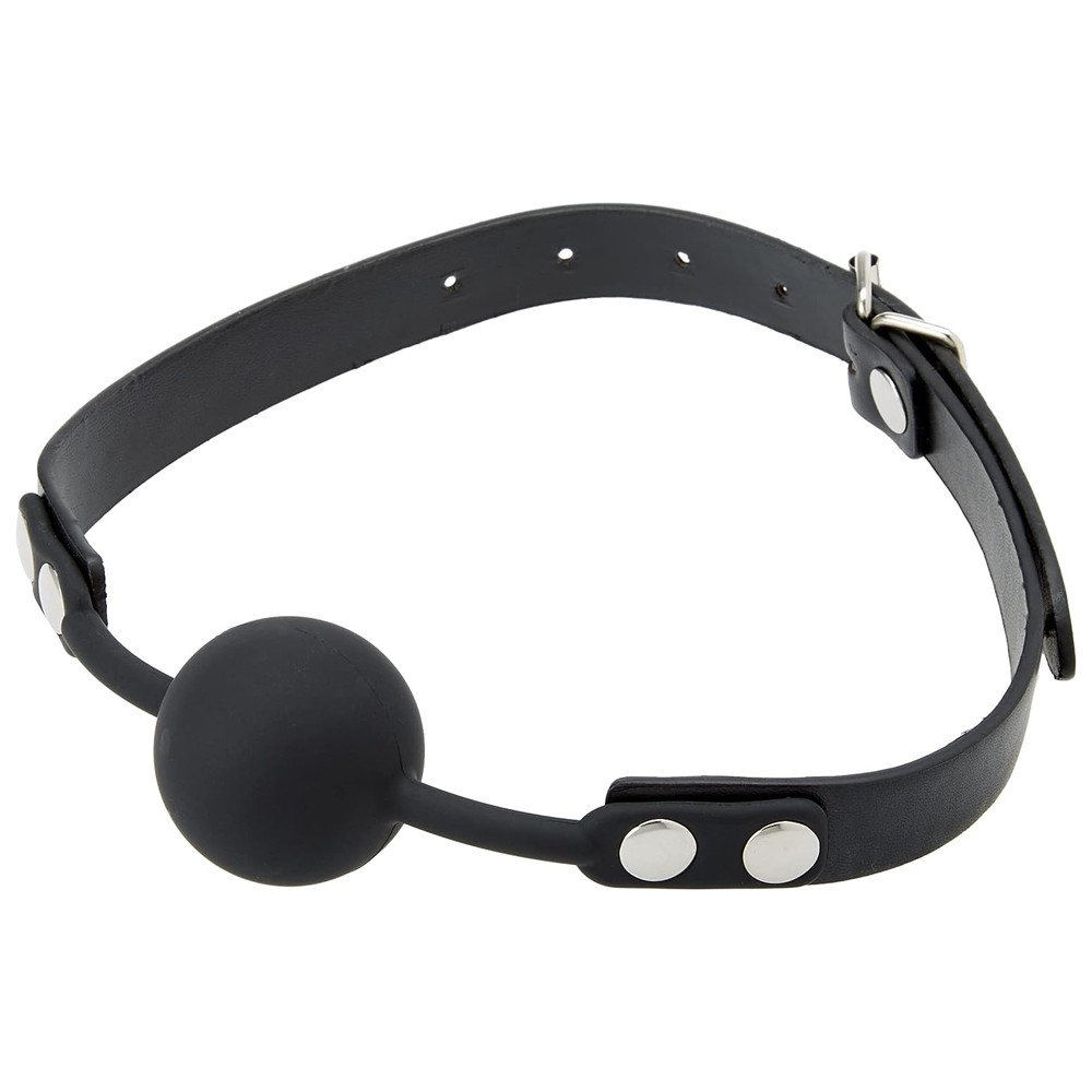 Shots Ouch Black & White Silicone Ball Gag