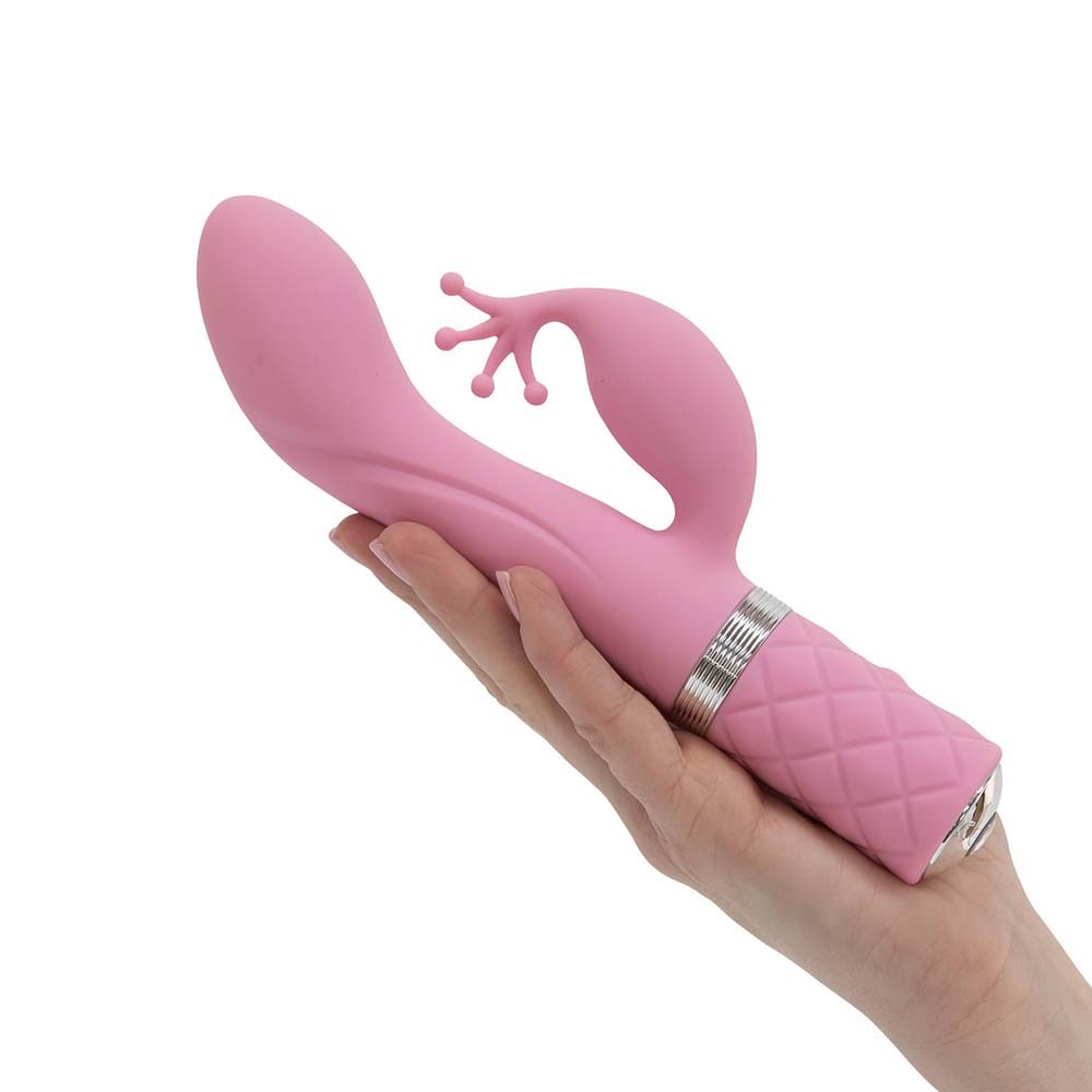 Pillow Talk Kinky Dual Stimulation Rabbit Vibrator with Swarovski Crystal Button