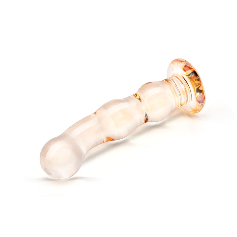 Glas 6 Inch Over Easy Curved G-Spot / P-Spot Anal Dildo