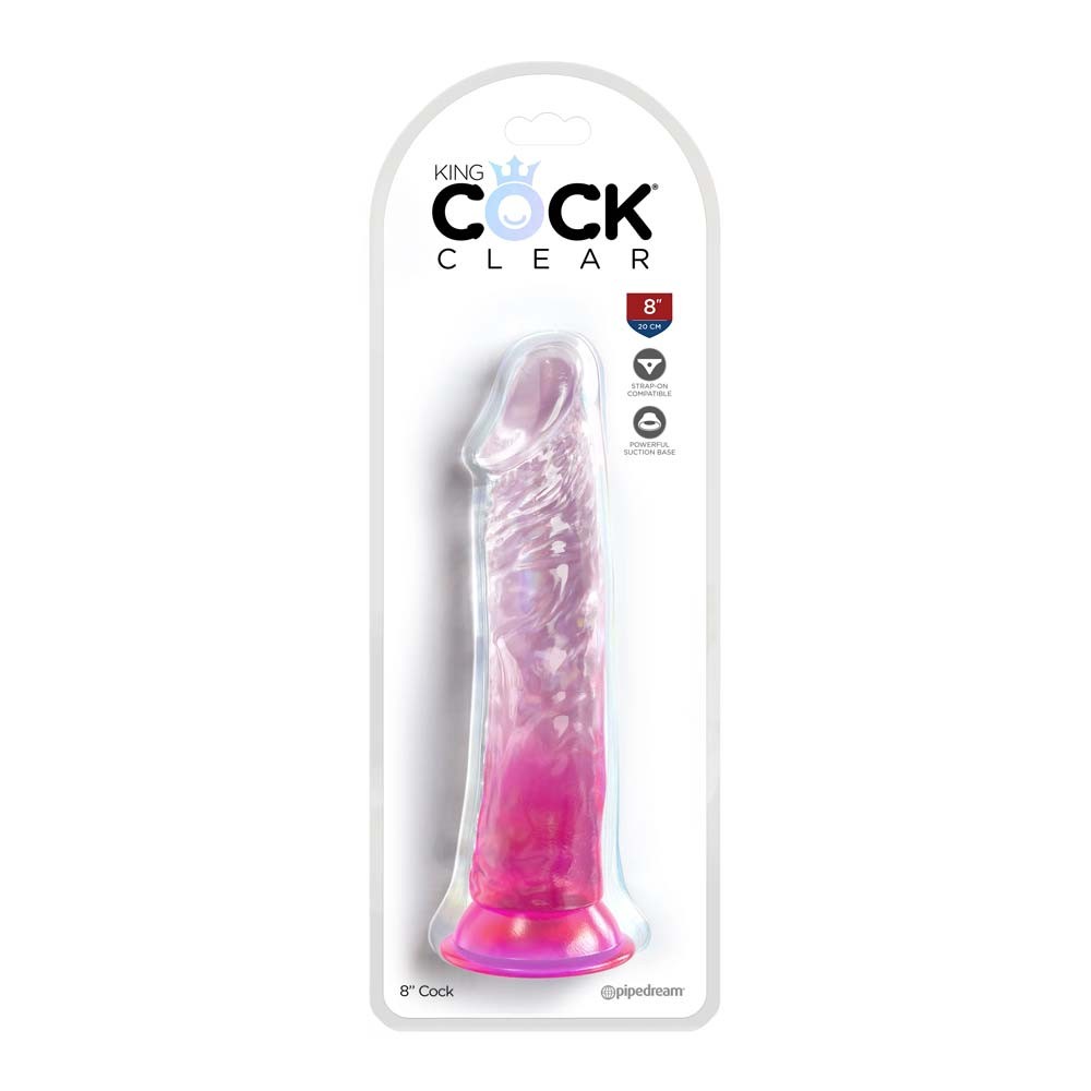 Pipedream King Cock Clear 8 Inch Cock Suction Cup Dildo