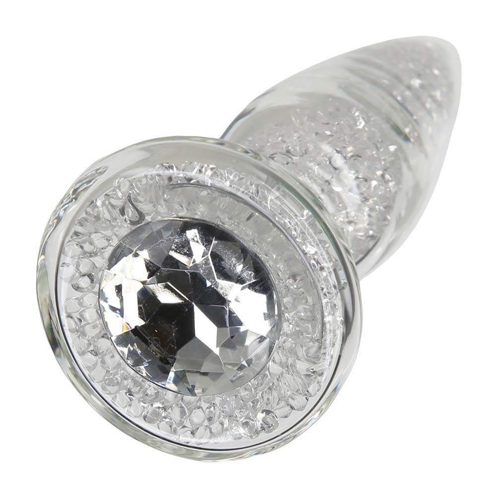 Pillow Talk Fancy Luxurious Glass Tapered Mini Anal Plug