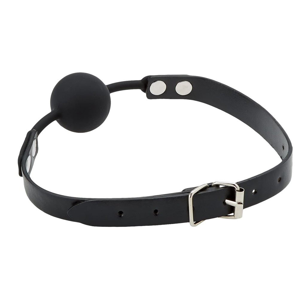 Shots Ouch Black & White Silicone Ball Gag