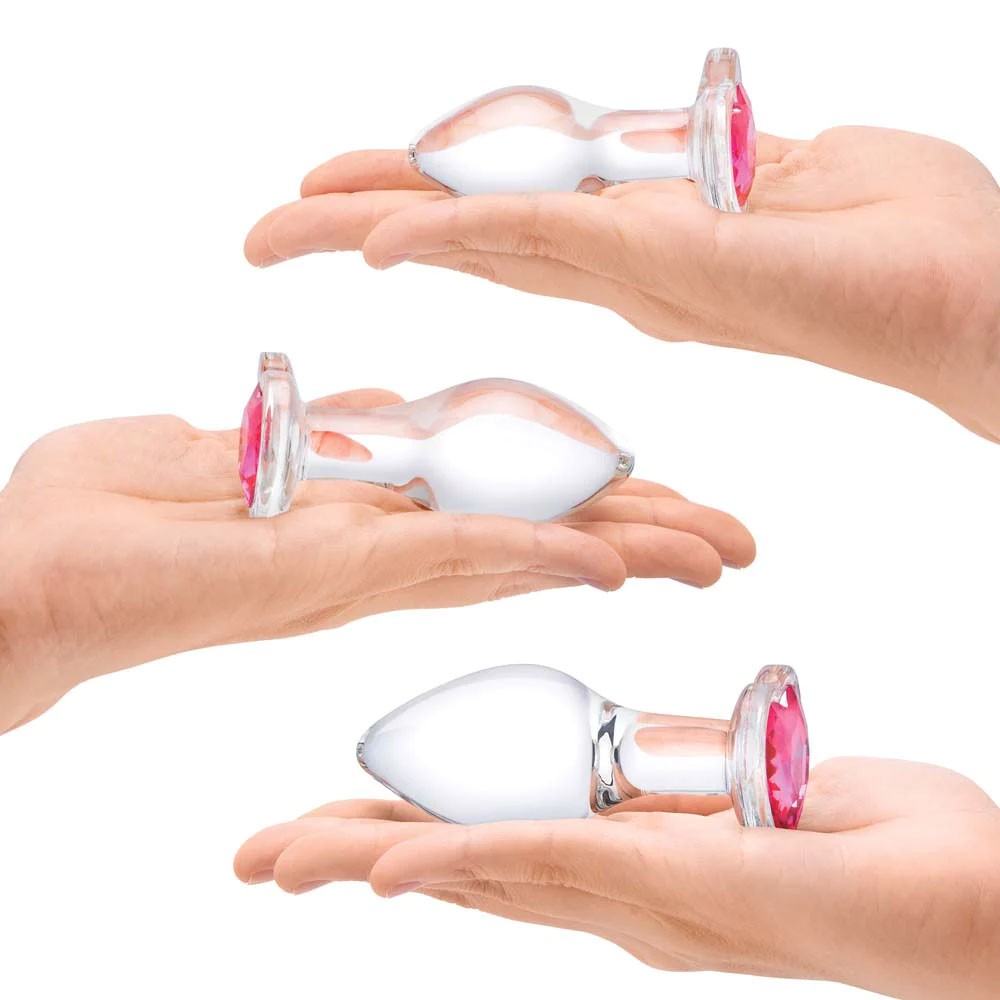 Glas 3 PCS Heart Jewel Glass Anal Training Kit