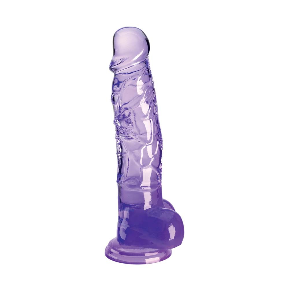 Pipedream King Cock Clear 8 Inch Cock Suction Cup Dildo with Balls