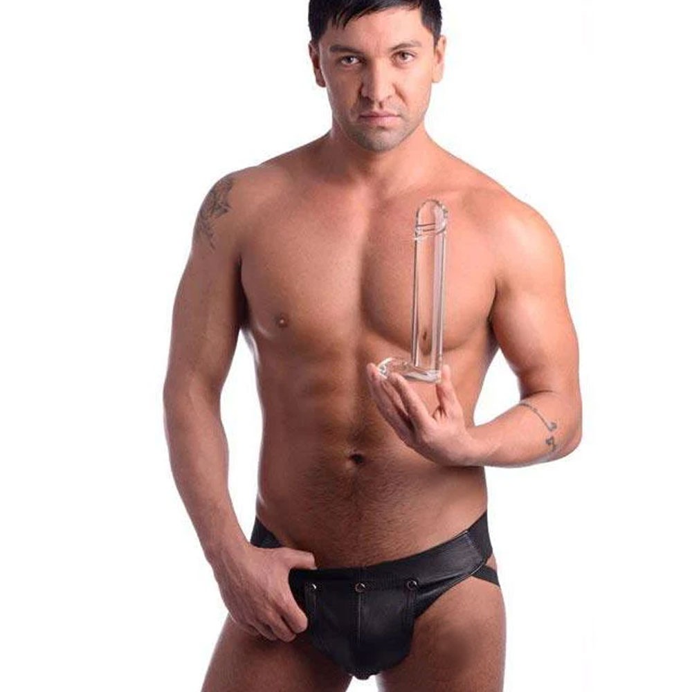 Sukra 8 Inch Clear Realistic Dong Glass Dildo