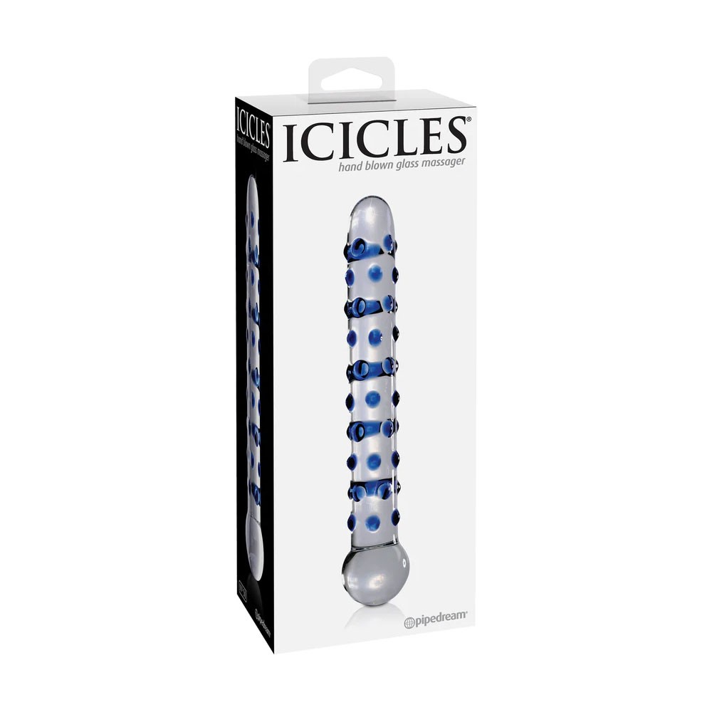 Icicles No. 50 Clear Glass Wand Massager Dual Ended Dildo