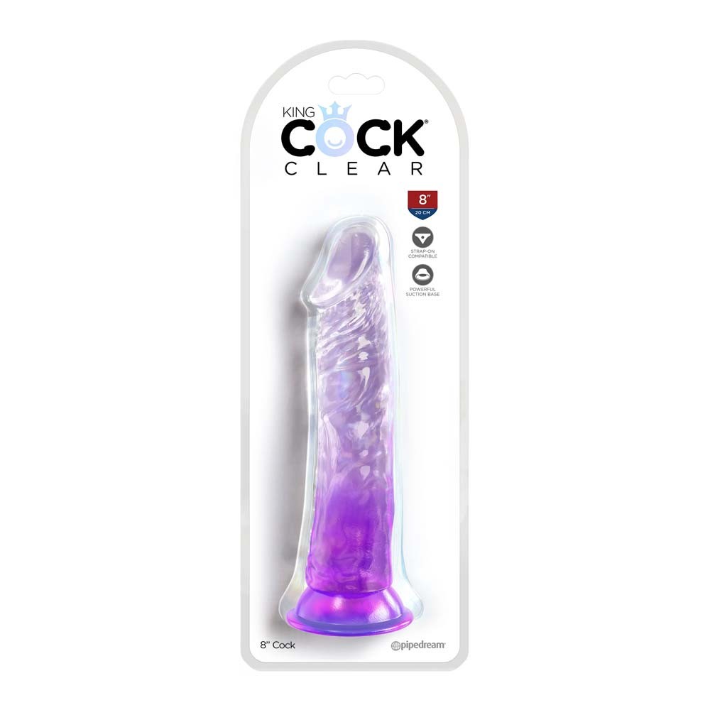 Pipedream King Cock Clear 8 Inch Cock Suction Cup Dildo