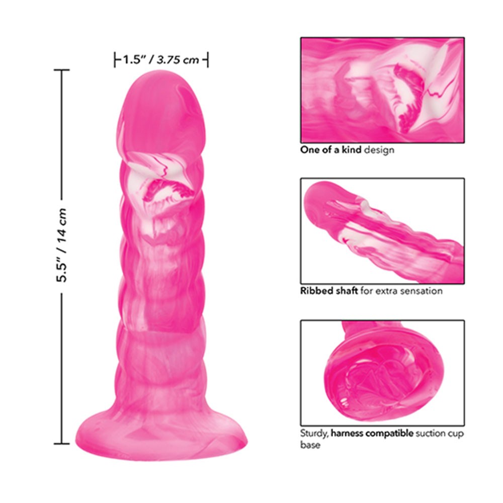 CalExotics Twisted Love Twisted Ribbed Probe Dildo