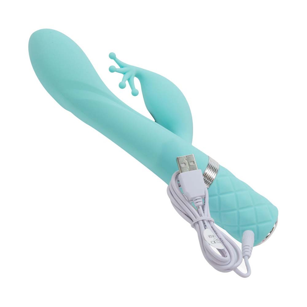 Pillow Talk Kinky Dual Stimulation Rabbit Vibrator with Swarovski Crystal Button