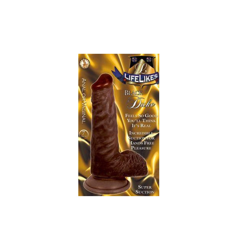 Lifelikes Black Duke 7 Inch Realistic Dildo W-Suction Cup