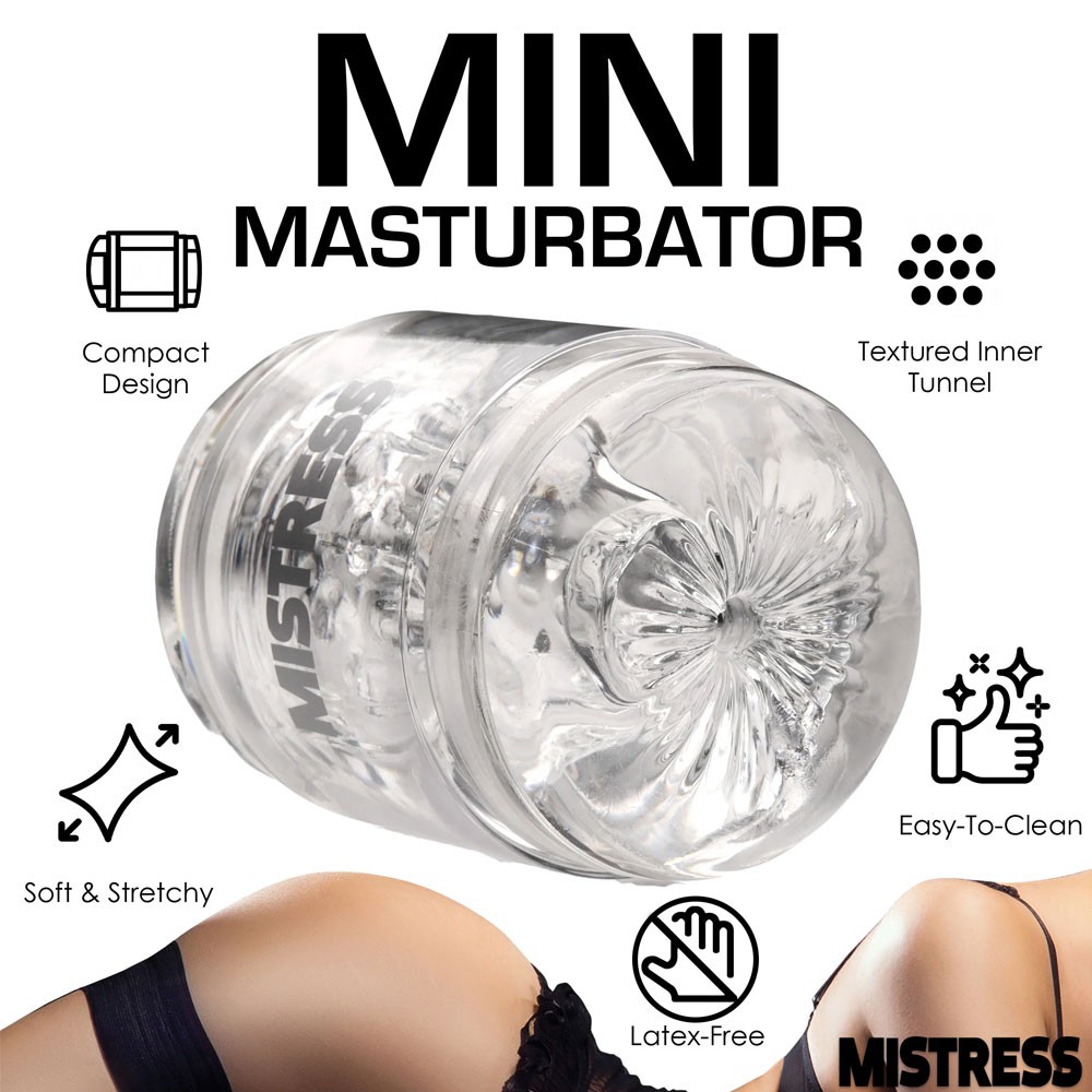 Mistress Double Shot Pussy & Ass Stroker for Men - Clear