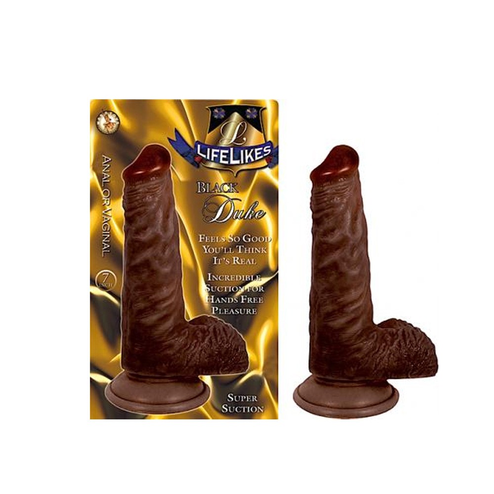 Lifelikes Black Duke 7 Inch Realistic Dildo W-Suction Cup