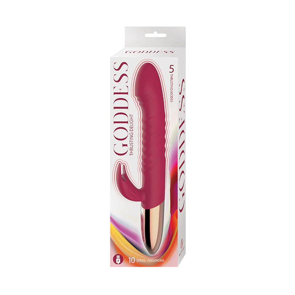 Nasstoys Goddess Thrusting Delight Silicone Dual Stimulating Rabbit Vibrator