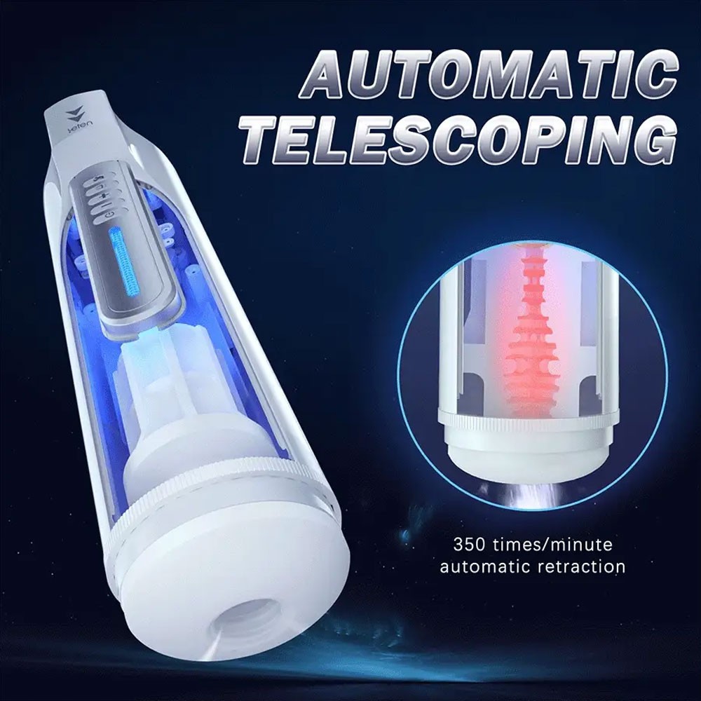 Sensatease Automatic Telescopic Thrusting Moan Heating Male Masturbator