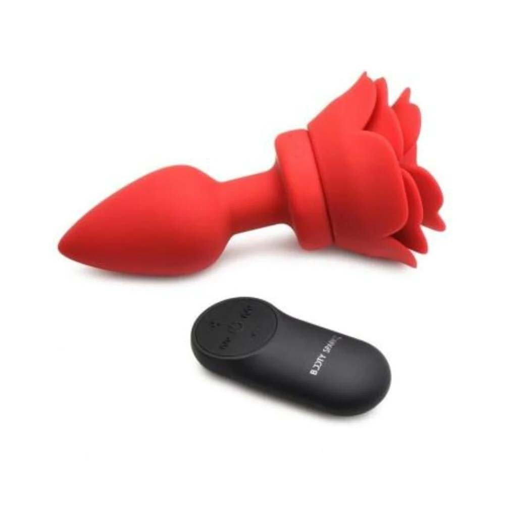 XR Brands Booty Sparks 28x Vibrator Rose Butt Plug