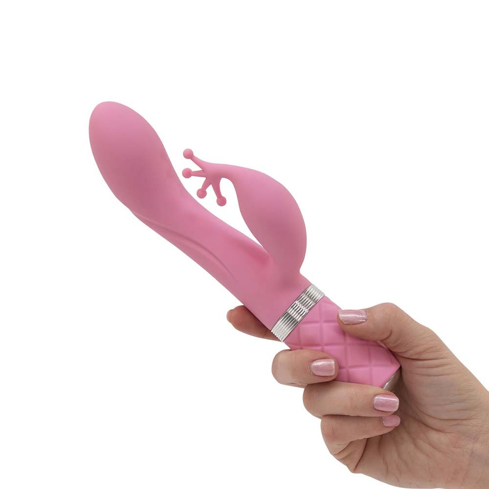 Pillow Talk Kinky Dual Stimulation Rabbit Vibrator with Swarovski Crystal Button