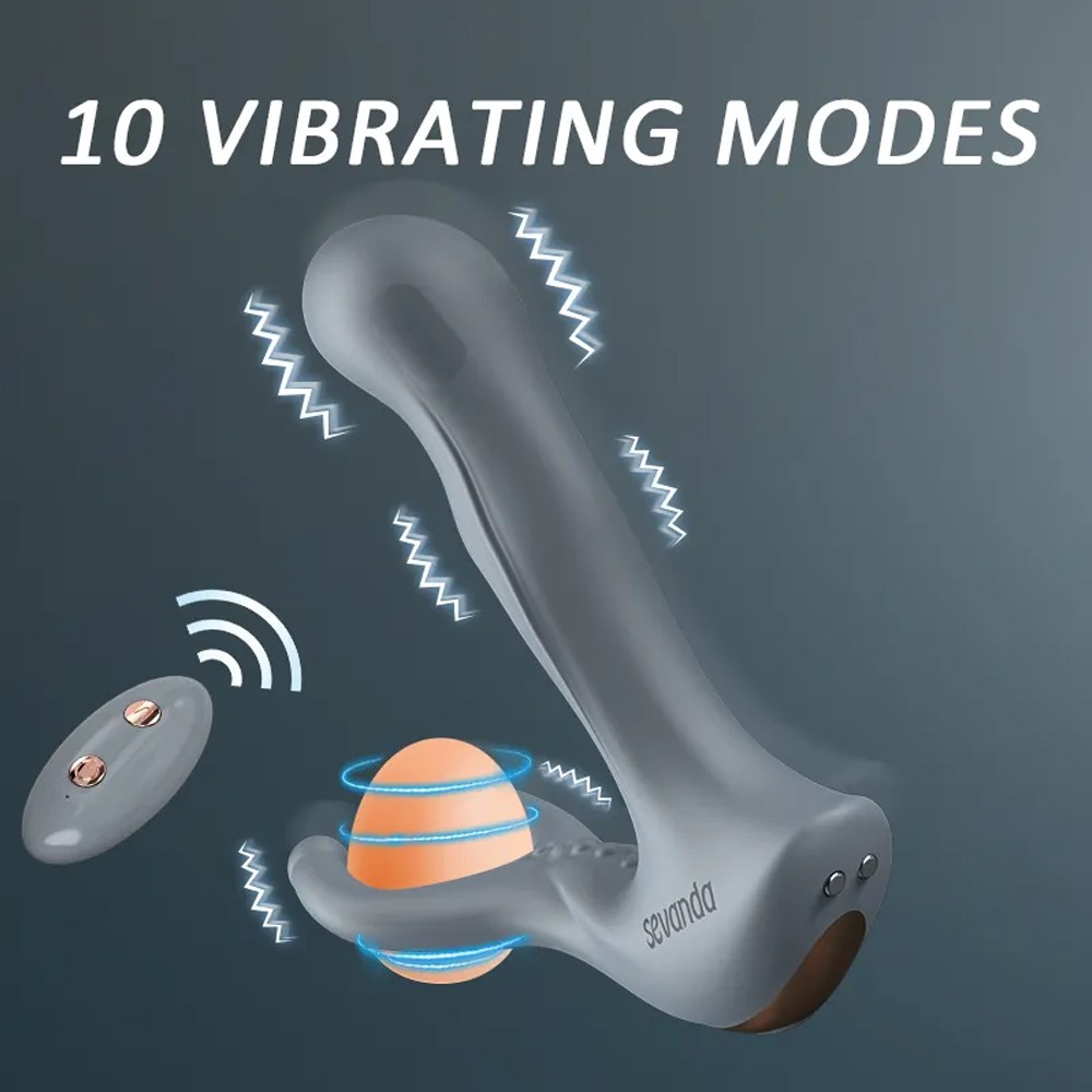 LOCKINK Sevanda E-stim and Vibration Prostate Massager with Remote Control