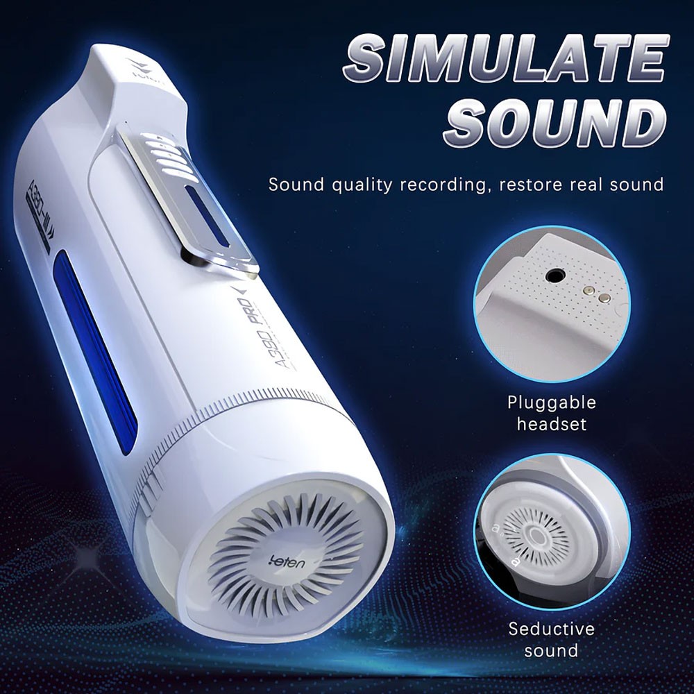 Sensatease Automatic Telescopic Thrusting Moan Heating Male Masturbator