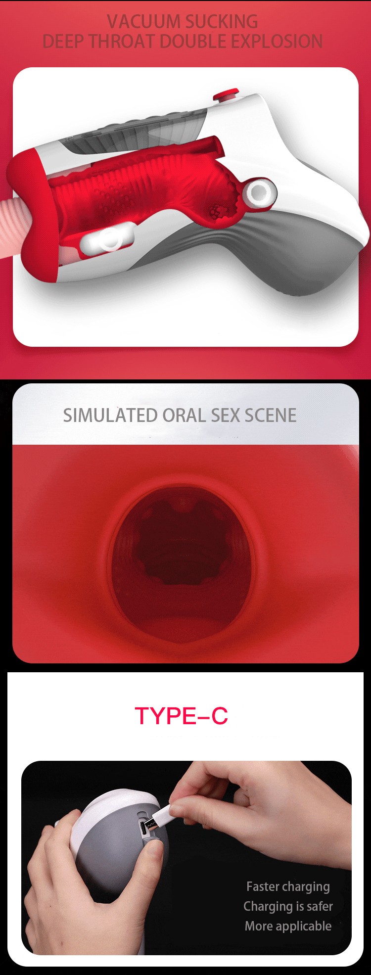 Leten Air Oral Male Masturbation Cups s