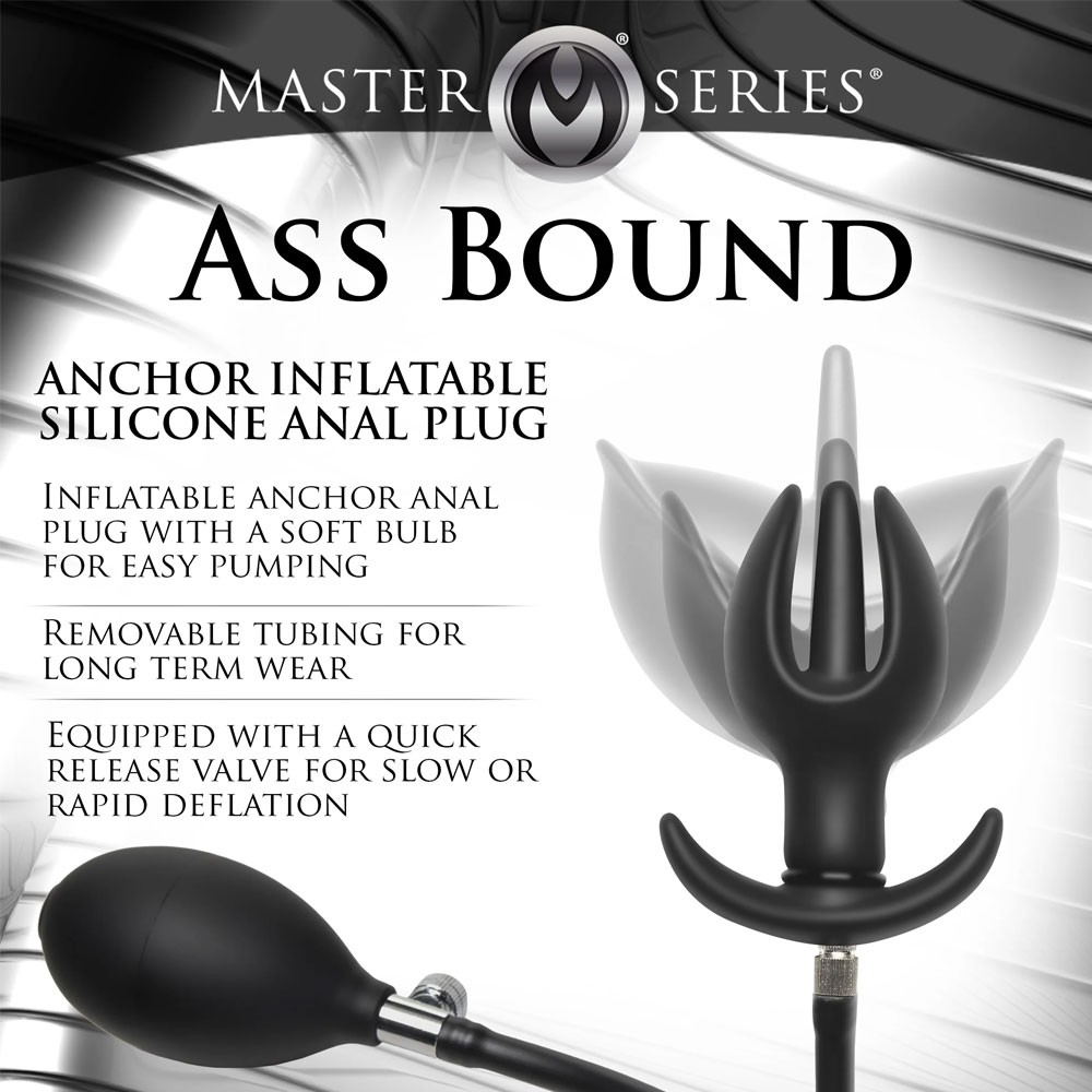 Master Series Ass Bound Anchor Inflatable Silicone Anal Plug