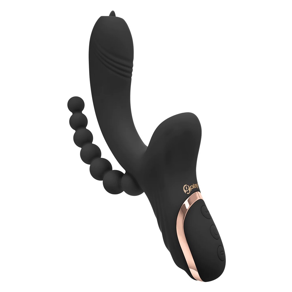 Bodywand G-Play Triple Stim G-Spot & Clitoral Suction Vibe with Anal Beads
