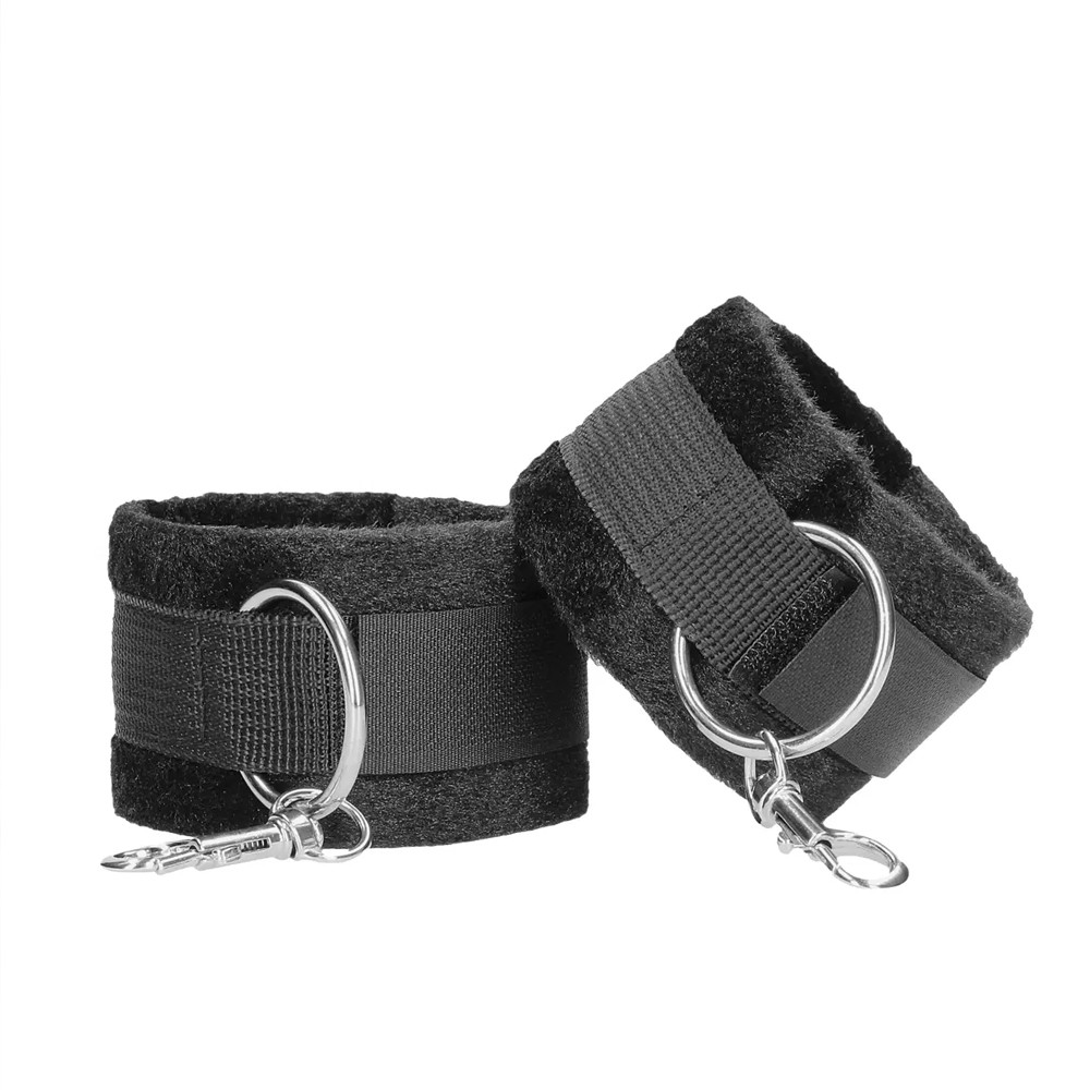 Shots Ouch Black & White Velcro Hand/Ankle Cuffs1