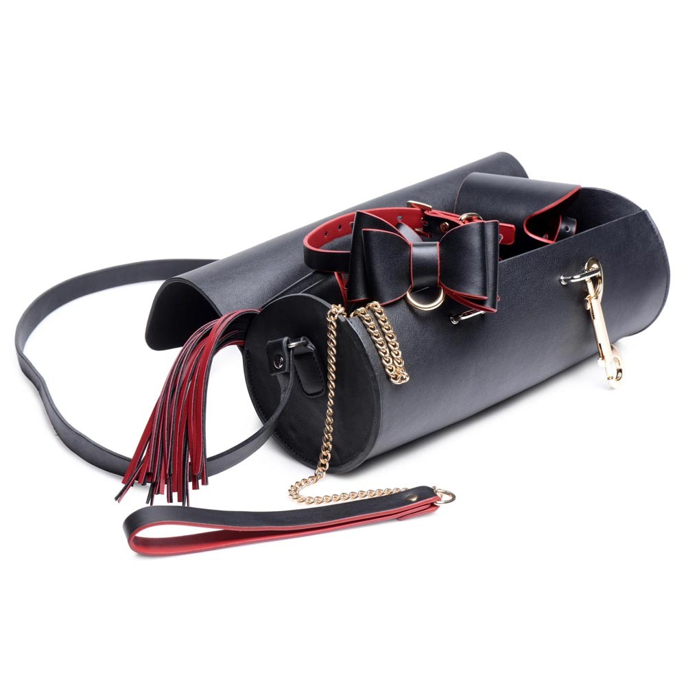 Master Series Bondage To Go Black & Red Bow Bondage Set w/Carry Case12