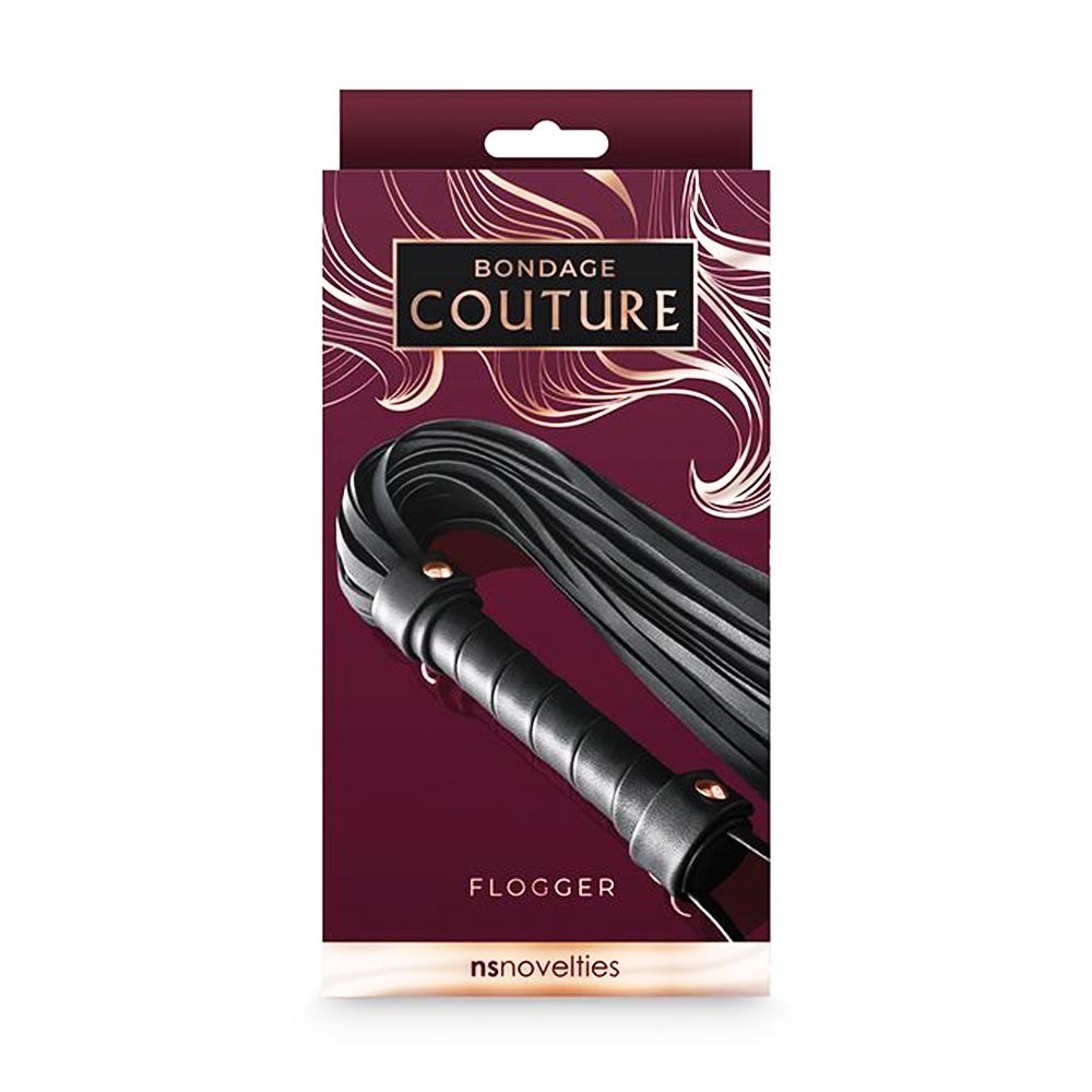 NS Novelties Bondage Couture Flogger - Black123