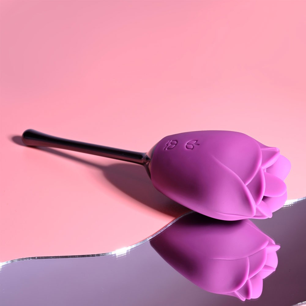 Playboy Petal Rose Clitoral Vibrator with Tongue Flicking