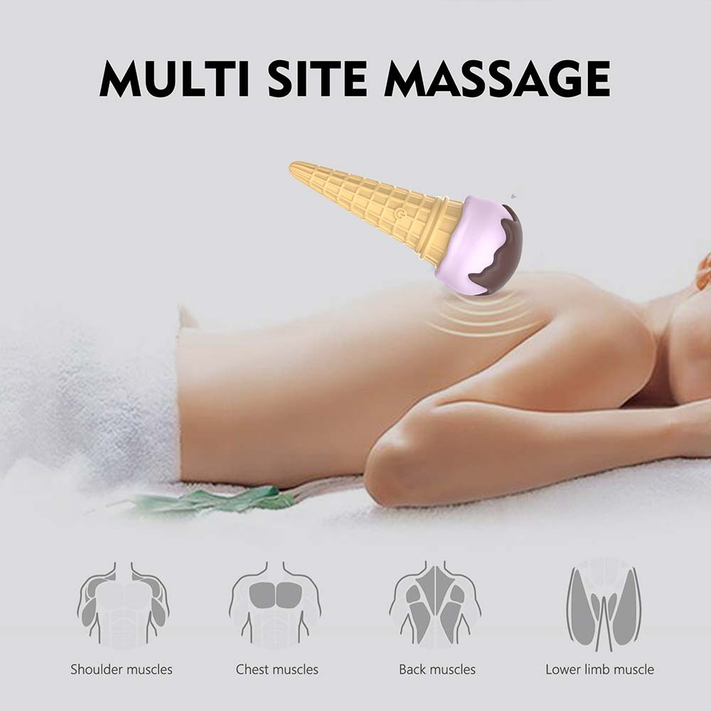 AV Wand Massager Ice Cream Shaped with 10 Vibration Modes