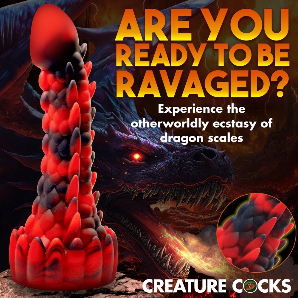 Creature Cocks Demon Rising Scaly Dragon Dildo ssss