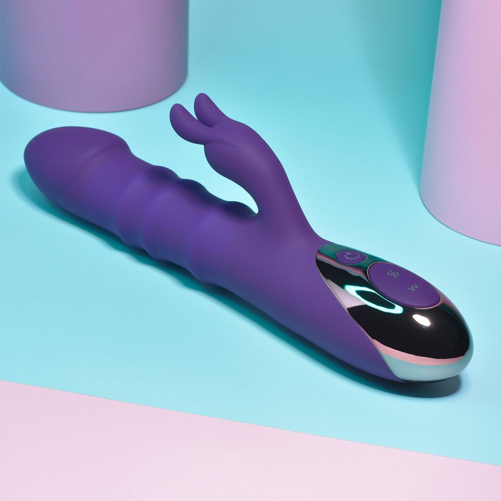 Playboy Pleasure Hop To It Rabbit Vibrator - Acai12345678