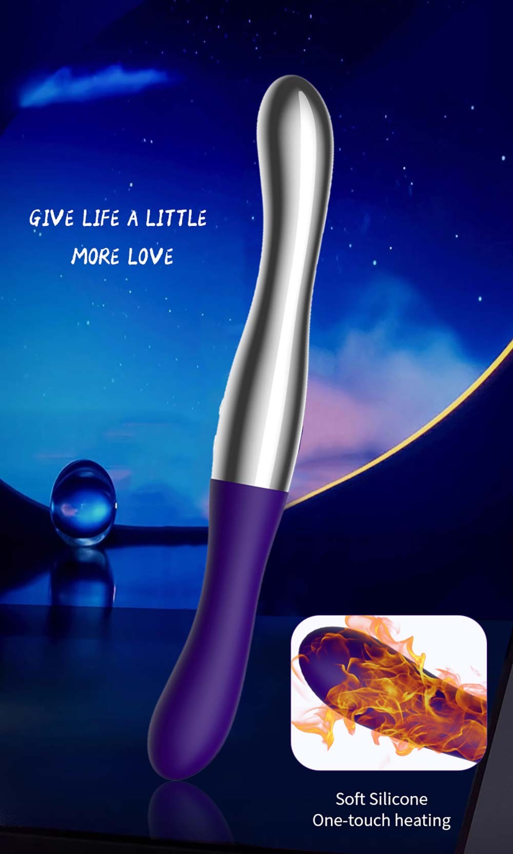 Wand vibrator with heating function magnetic charging1