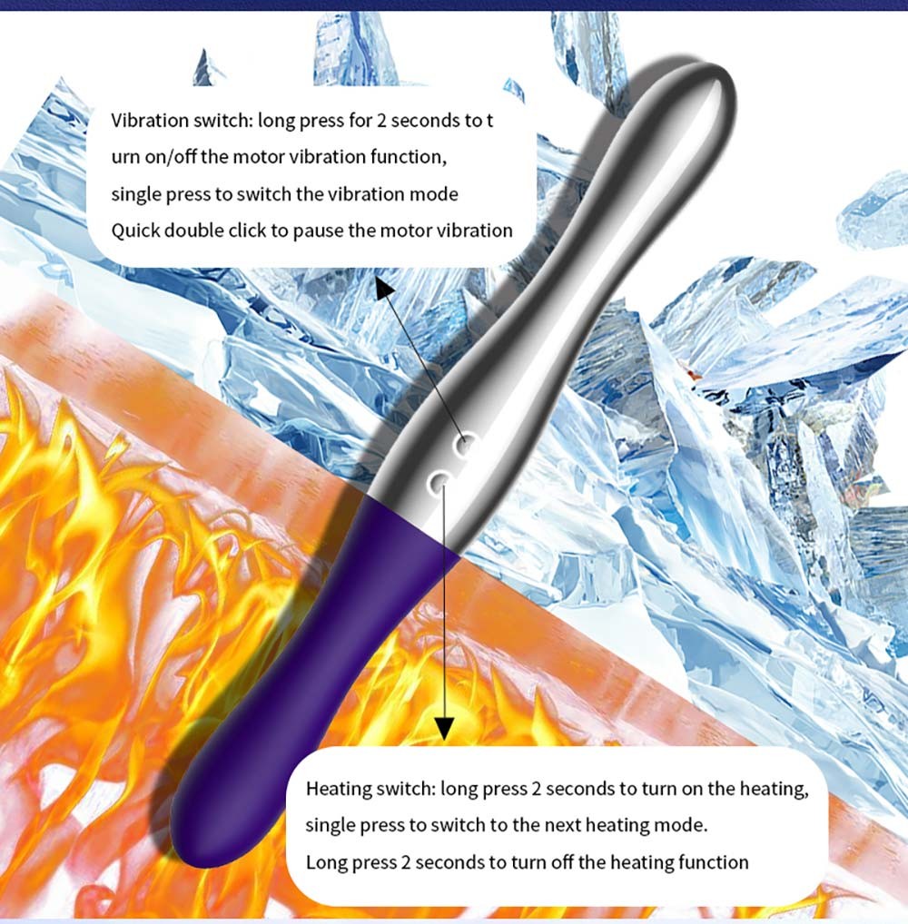 Wand vibrator with heating function magnetic charging123