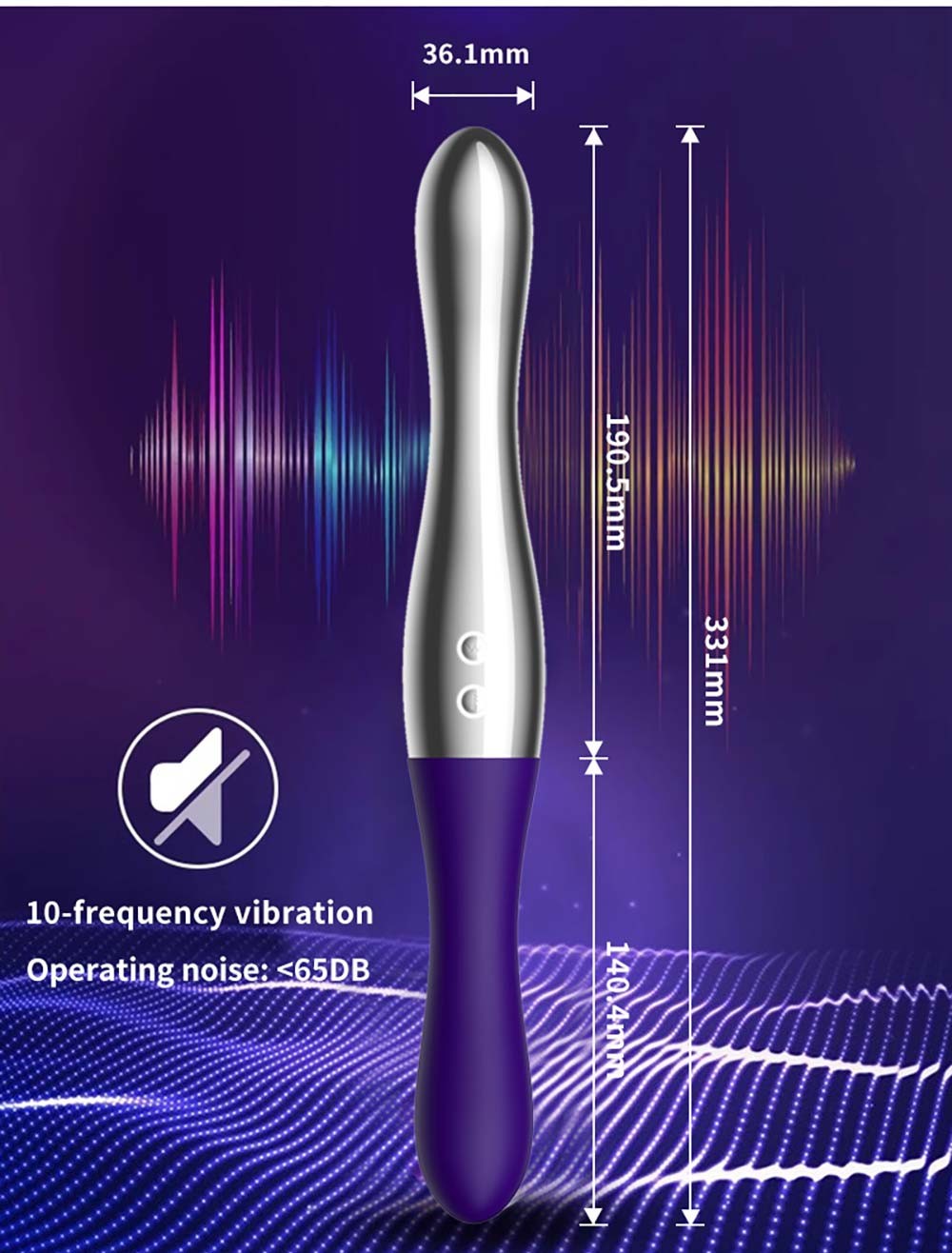 Wand vibrator with heating function magnetic charging123456