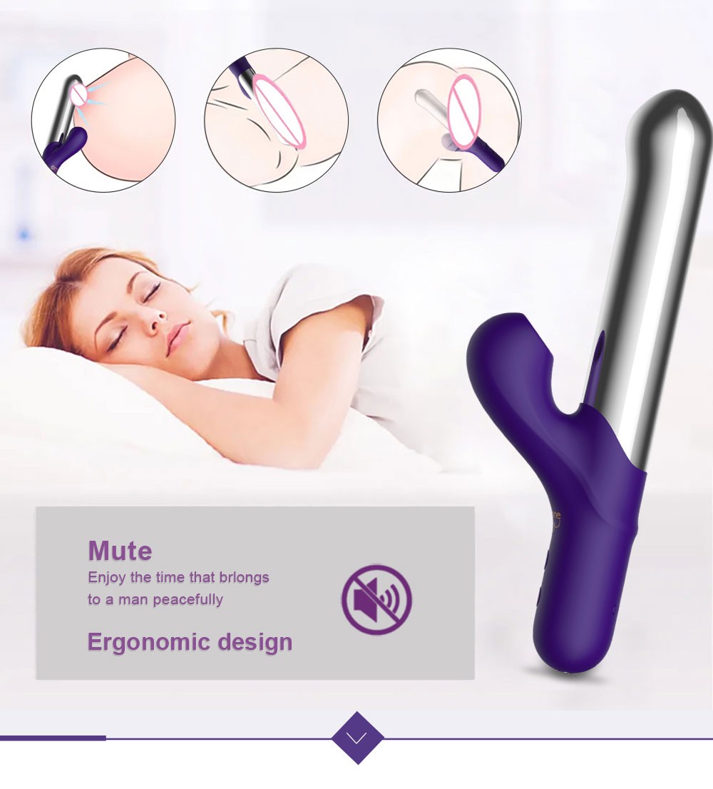 G-Spot Vibrator with 3 Clitoral Suctions & 10 Vibration Modes