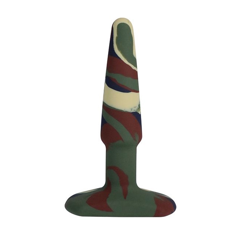 Doc Johnson A-Play Groovy 4 Inch Silicone Anal Plug Camouflage