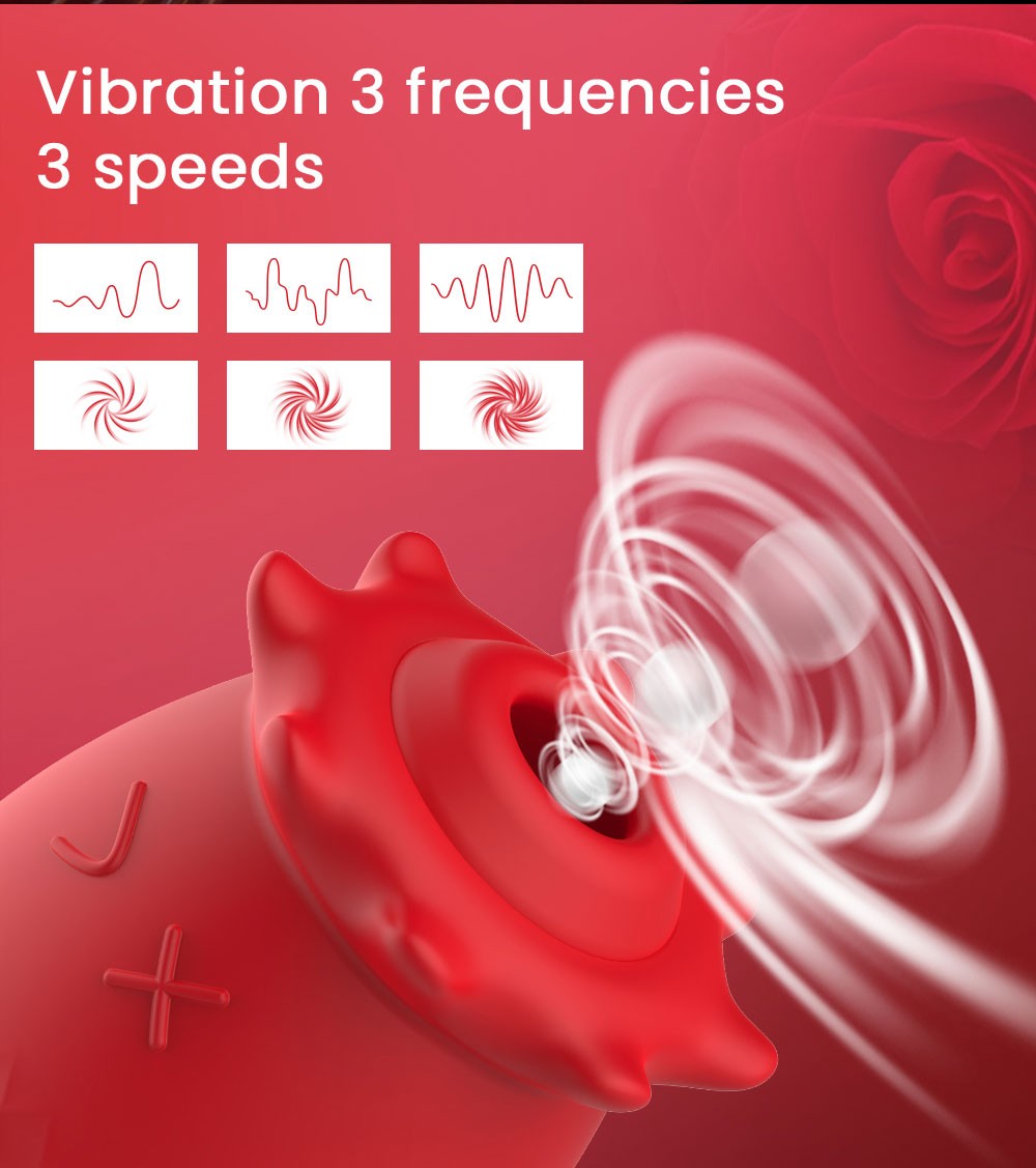 Rose Sucking Clitoral Stimulator with 3 Frequencies11