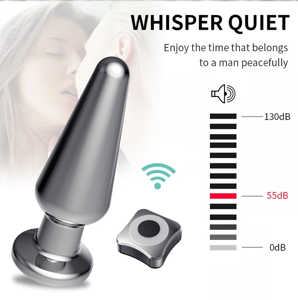 Metal Anal Plug Vibrator with Remote Control Magnetic Rechargeable1234