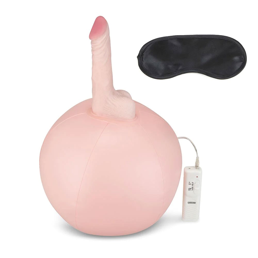 Lux Fetish Inflatable Sex Ball with Vibrating Realistic Dildo