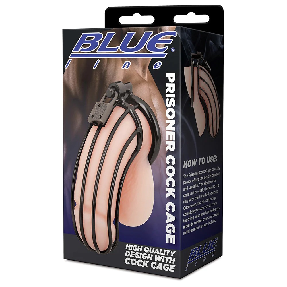 Blue Line Prisoner Cock Cage for BDSM Play