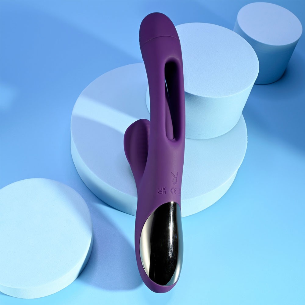 Playboy Pleasure The Thrill Rabbit Vibrator with Flapping
