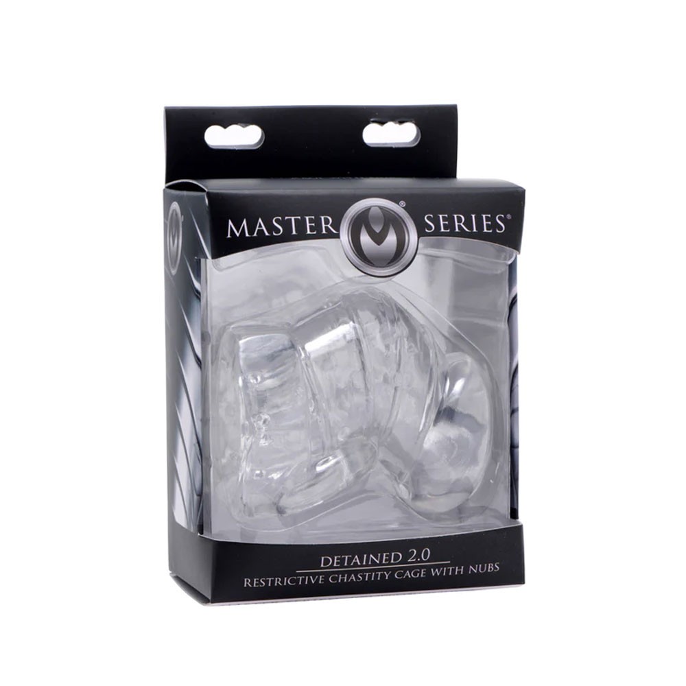 Master Series Detained Restrictive Chastity Cage With Nubs