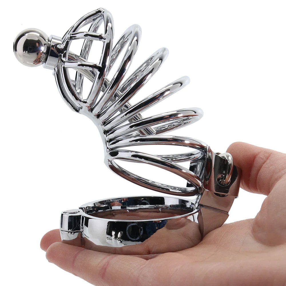 Blue Line Urethral Play Cage Male Cock Chastity Cage