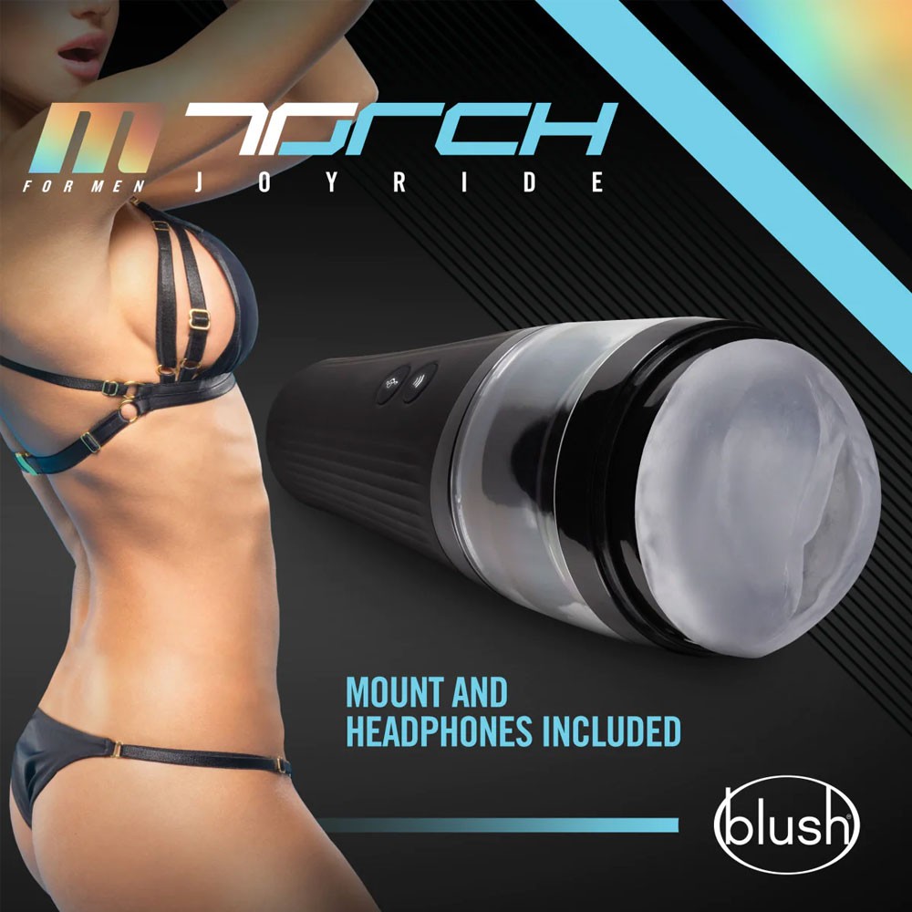 Blush M for Men Torch Joyride Realistic Frosted Rechargeable Masturbator