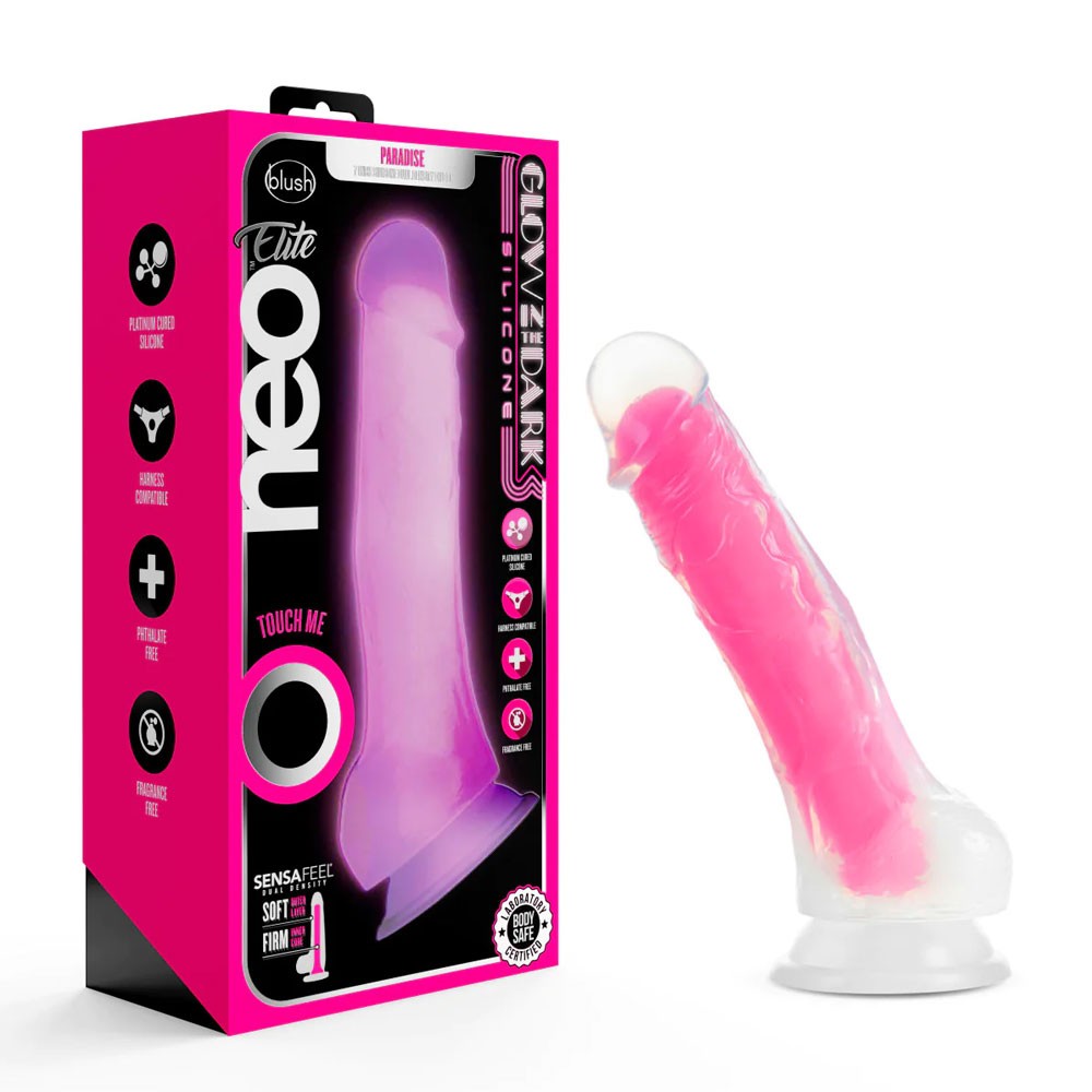 Blush Neo Elite Paradise Glow Neon Pink 7.5-Inch Realistic Dildo