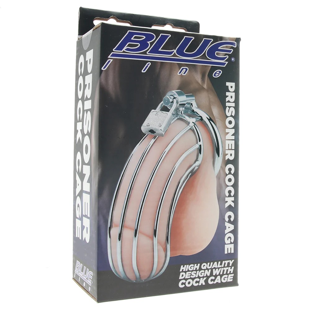 Blue Line Prisoner Cock Cage for BDSM Play