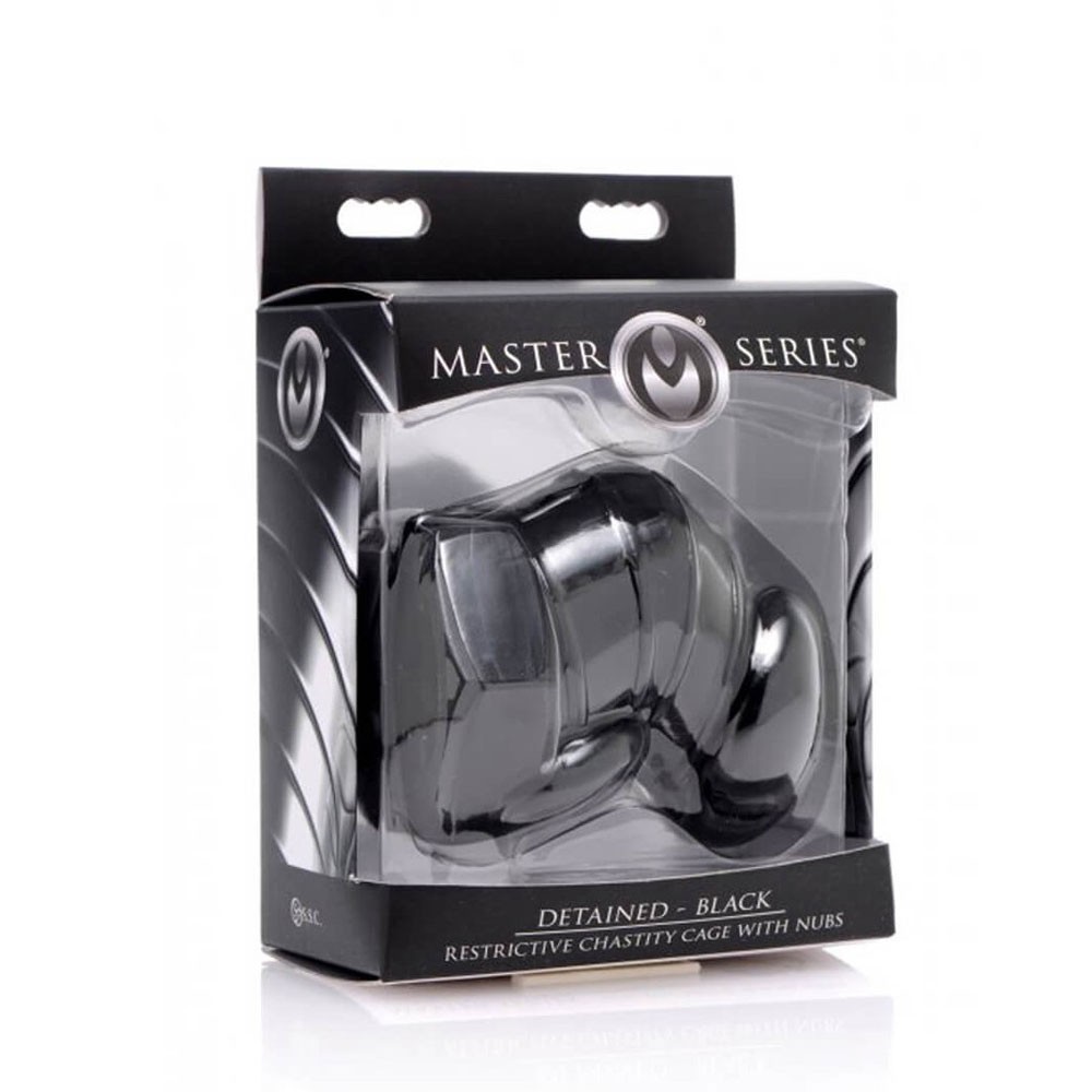 Master Series Detained Restrictive Chastity Cage With Nubs