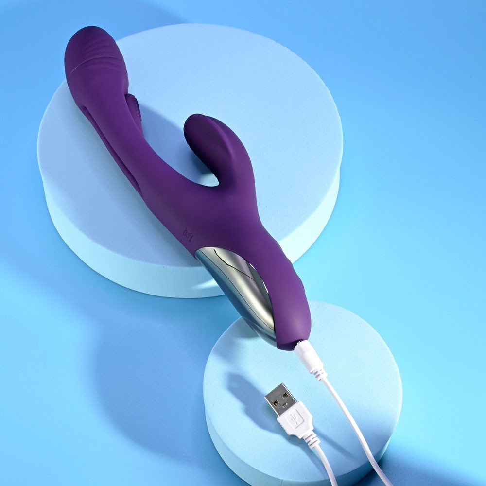 Playboy Pleasure The Thrill Rabbit Vibrator with Flapping